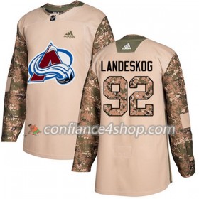 Adidas Maillot de Hockey Colorado Avalanche Gabriel Landeskog 92 2017-2018 Camo Veterans Day Practice Authentic - Homme